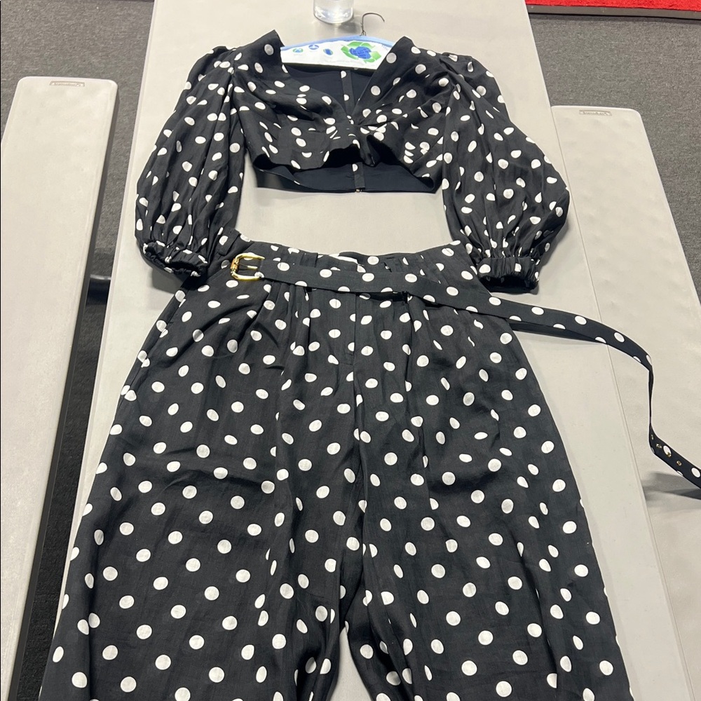 Zimmermann Black and White Polka Dot Set